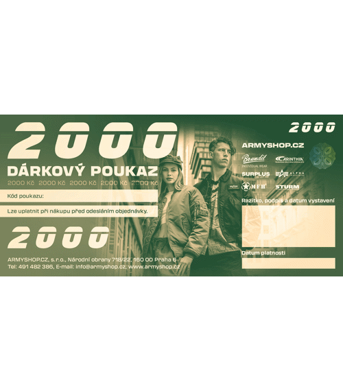 Poukaz dárkový 2000 Kč