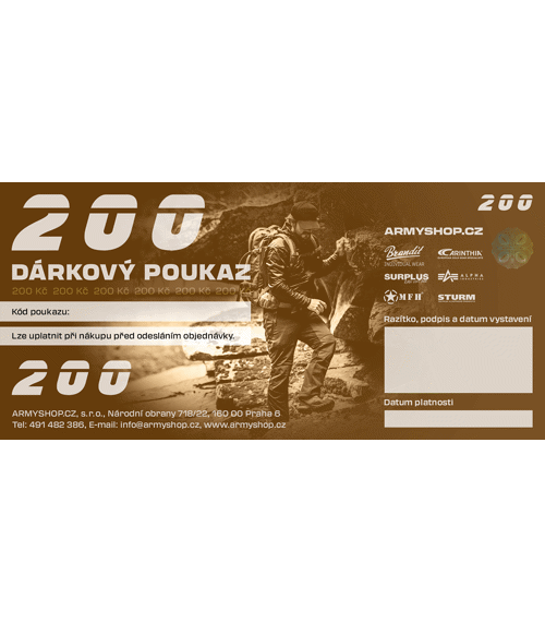 Poukaz dárkový 200 Kč