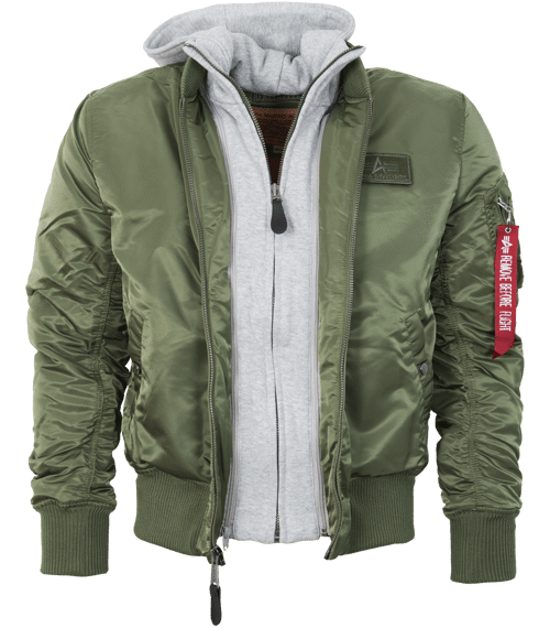 ジャケット・アウター KAKOI SWITCH HOODED MA-1 / SAGE GREEN Vintage Sage Green MA-1 Flight Bomber Jacket/nxp/made in